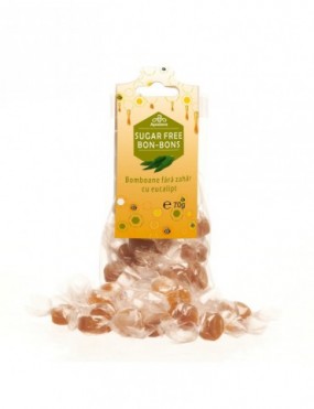 Bomboane balsamice fara zahar cu eucalipt 70 gr